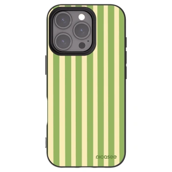 Picasee silikonový černý obal pro Apple iPhone 16 Pro - Lines Matcha