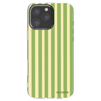Picasee silikonový průhledný obal pro Apple iPhone 16 Pro Max - Lines Matcha