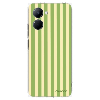Picasee silikonový průhledný obal pro Realme C33 (2023) - Lines Matcha