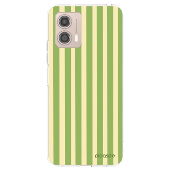 Picasee silikonový průhledný obal pro Motorola Moto G53 5G - Lines Matcha