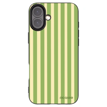 Picasee silikonový černý obal pro Apple iPhone 16 Plus - Lines Matcha