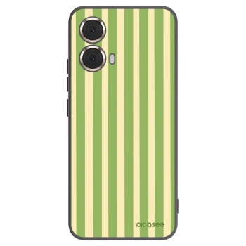 Picasee silikonový černý obal pro Motorola Moto G85 - Lines Matcha