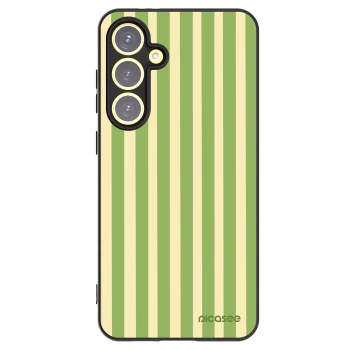 Picasee silikonový černý obal pro Samsung Galaxy S24 FE S721B - Lines Matcha