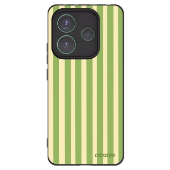 Picasee silikonový černý obal pro Xiaomi Redmi Note 14 5G - Lines Matcha