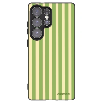 Picasee silikonový černý obal pro Samsung Galaxy S25 Ultra 5G - Lines Matcha