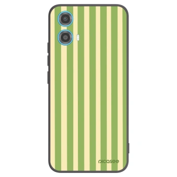 Picasee silikonový černý obal pro Motorola Moto G34 5G - Lines Matcha