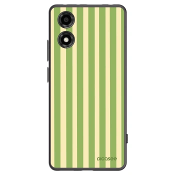 Picasee silikonový černý obal pro Motorola Moto E14 - Lines Matcha