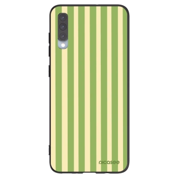 Picasee silikonový černý obal pro Samsung Galaxy A70 A705F - Lines Matcha