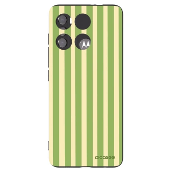 Picasee silikonový černý obal pro Motorola Edge 60 5G - Lines Matcha