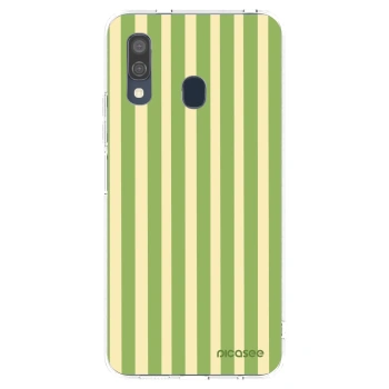 Picasee silikonový průhledný obal pro Samsung Galaxy A40 A405F - Lines Matcha