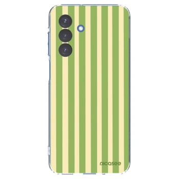 Picasee silikonový průhledný obal pro Samsung Galaxy A17 5G - Lines Matcha