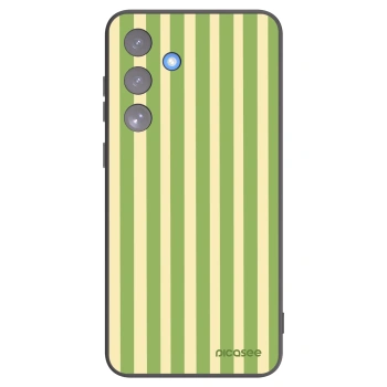 Picasee silikonový černý obal pro Samsung Galaxy S25 FE 5G - Lines Matcha