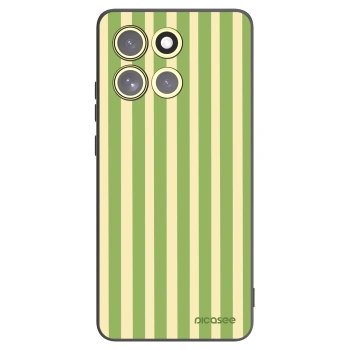 Picasee silikonový černý obal pro Motorola Moto G86 Power 5G - Lines Matcha