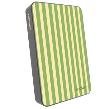 Picasee Powerbanka s MagSafe 10 000 mAh Šedá - Lines Matcha