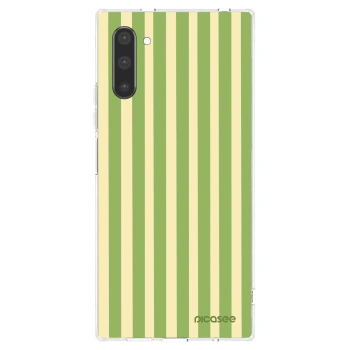 Picasee silikonový průhledný obal pro Samsung Galaxy Note 10 N970F - Lines Matcha