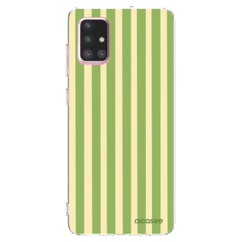 Picasee silikonový průhledný obal pro Samsung Galaxy A71 A715F - Lines Matcha