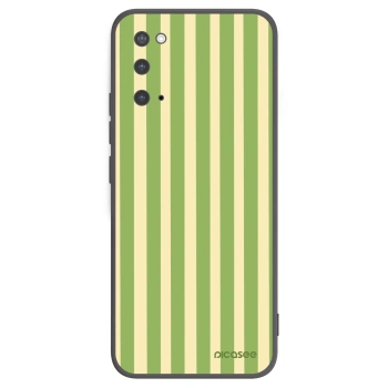 Picasee silikonový černý obal pro Samsung Galaxy S20 G980F - Lines Matcha