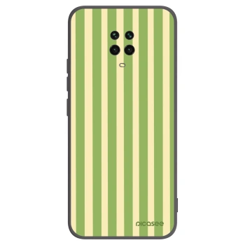 Picasee silikonový černý obal pro Xiaomi Redmi Note 9 Pro - Lines Matcha