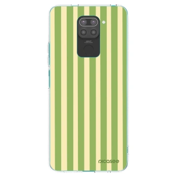 Picasee silikonový černý obal pro Xiaomi Redmi Note 9 - Lines Matcha