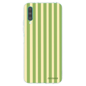 Picasee silikonový průhledný obal pro Samsung Galaxy A30s A307F - Lines Matcha