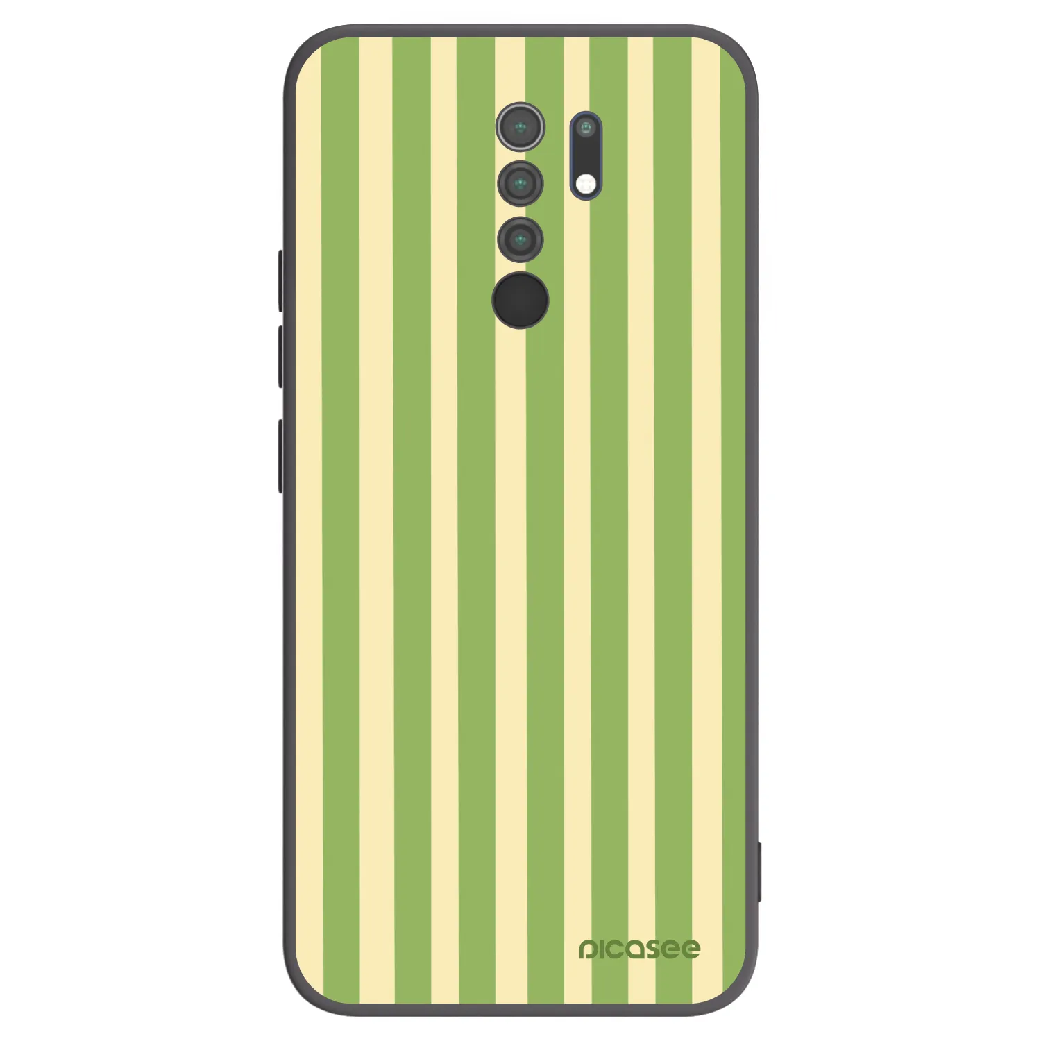 Picasee silikonový černý obal pro Xiaomi Redmi 9 - Lines Matcha