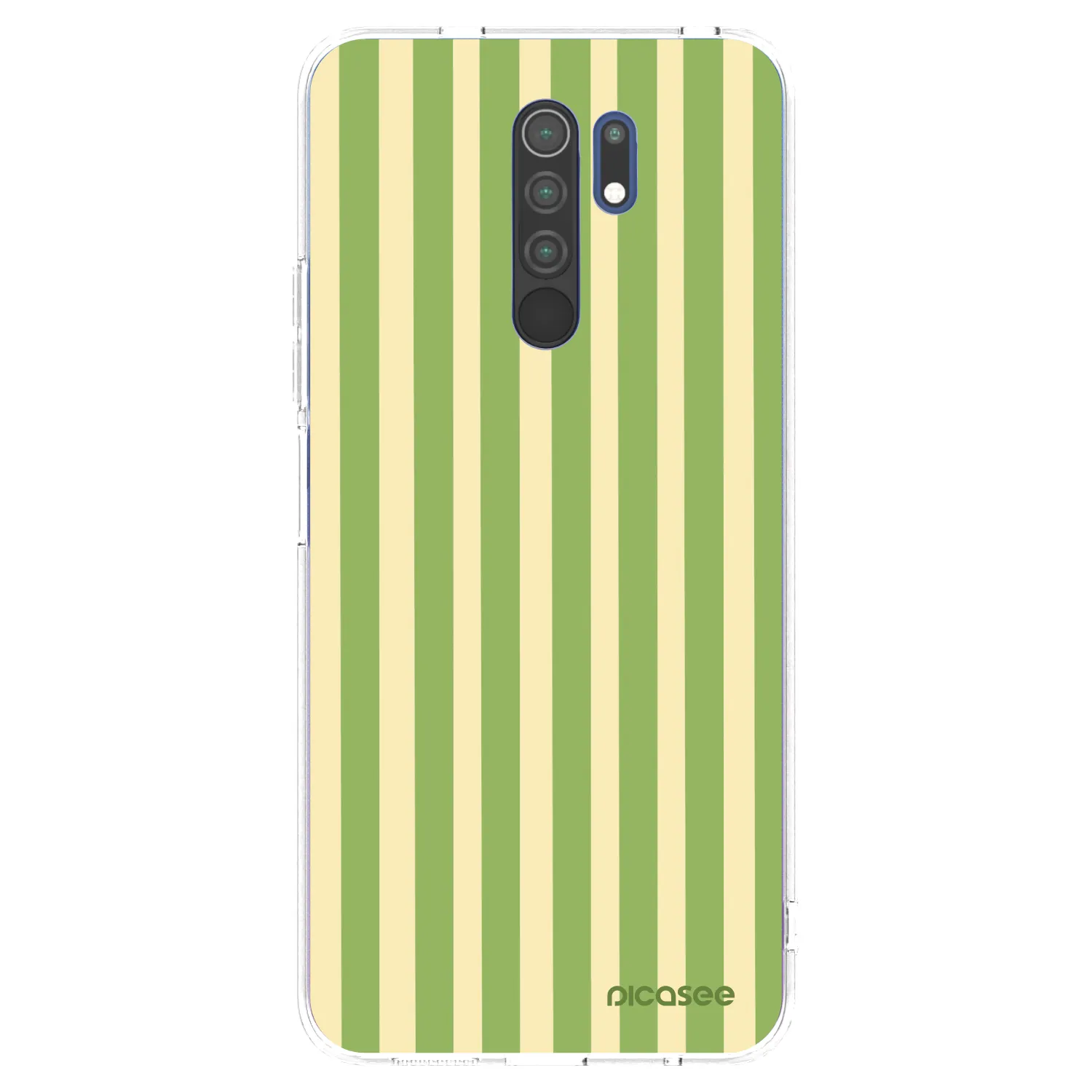 Picasee silikonový průhledný obal pro Xiaomi Redmi 9 - Lines Matcha