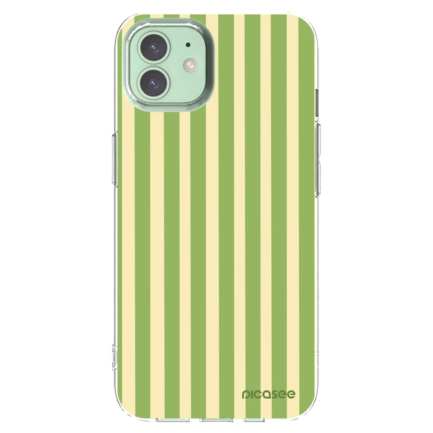 Picasee silikonový průhledný obal pro Apple iPhone 12 - Lines Matcha