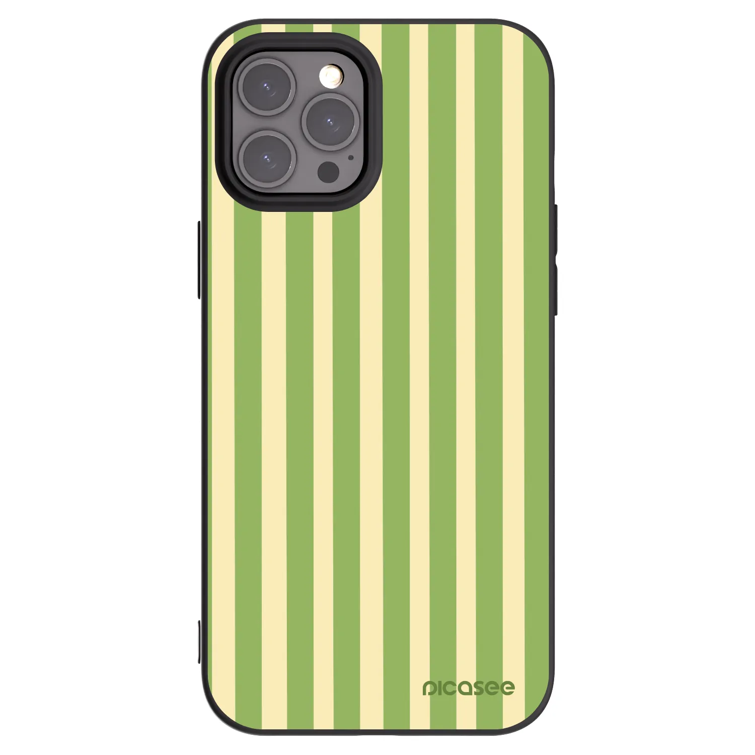 Picasee silikonový černý obal pro Apple iPhone 12 Pro Max - Lines Matcha