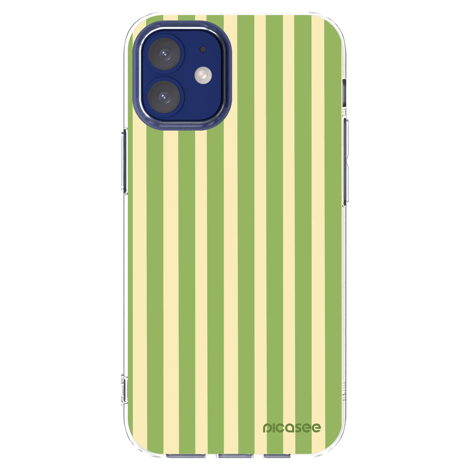 Picasee silikonový průhledný obal pro Apple iPhone 12 mini - Lines Matcha