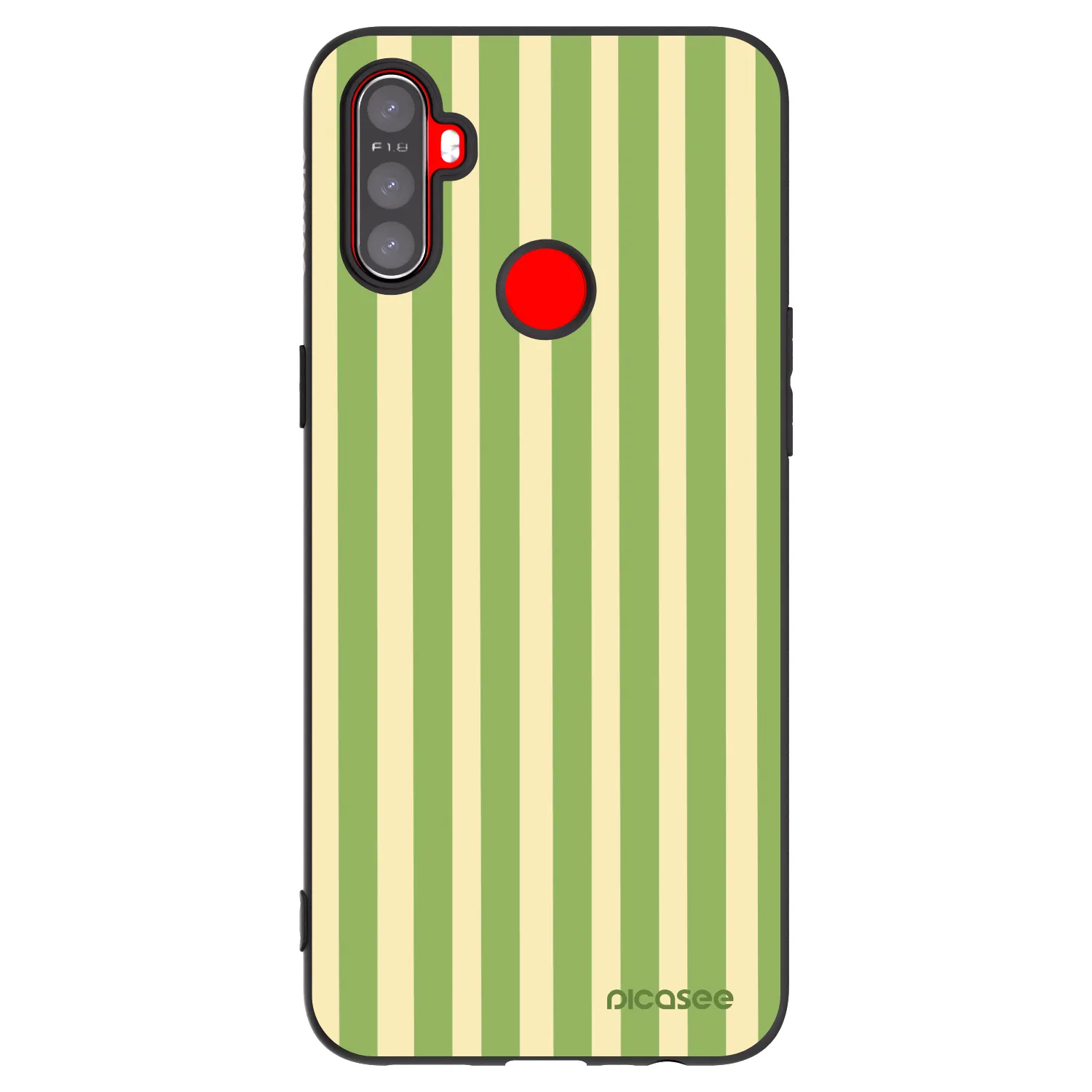 Picasee silikonový černý obal pro Realme C3 - Lines Matcha