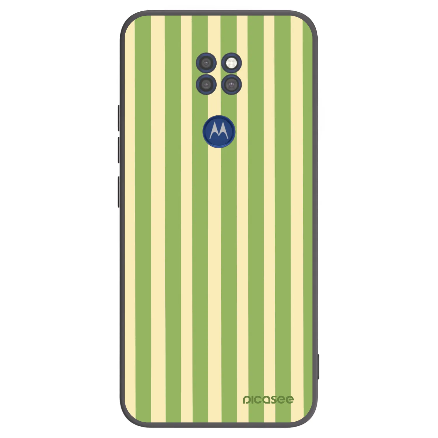 Picasee silikonový černý obal pro Motorola Moto G9 Play - Lines Matcha