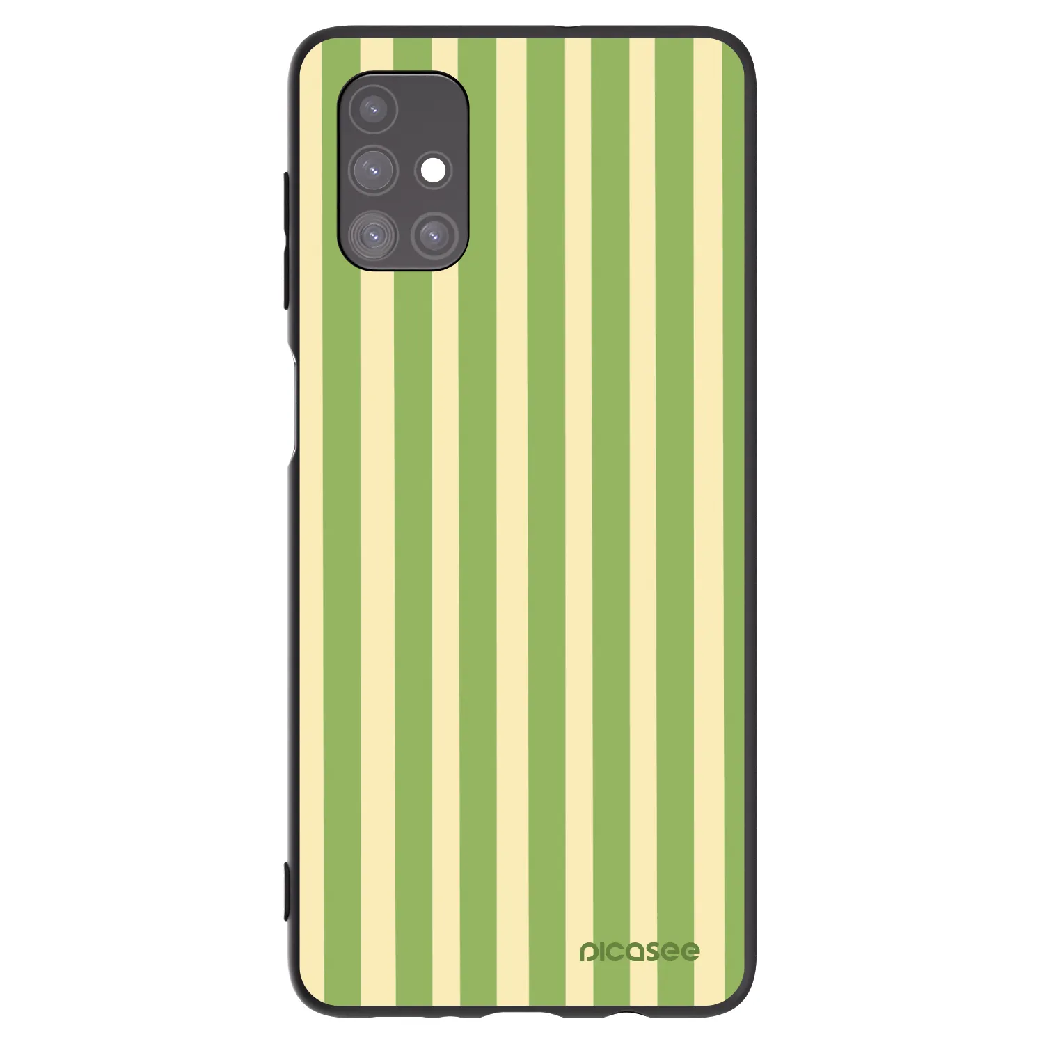 Picasee silikonový černý obal pro Samsung Galaxy M51 M515F - Lines Matcha