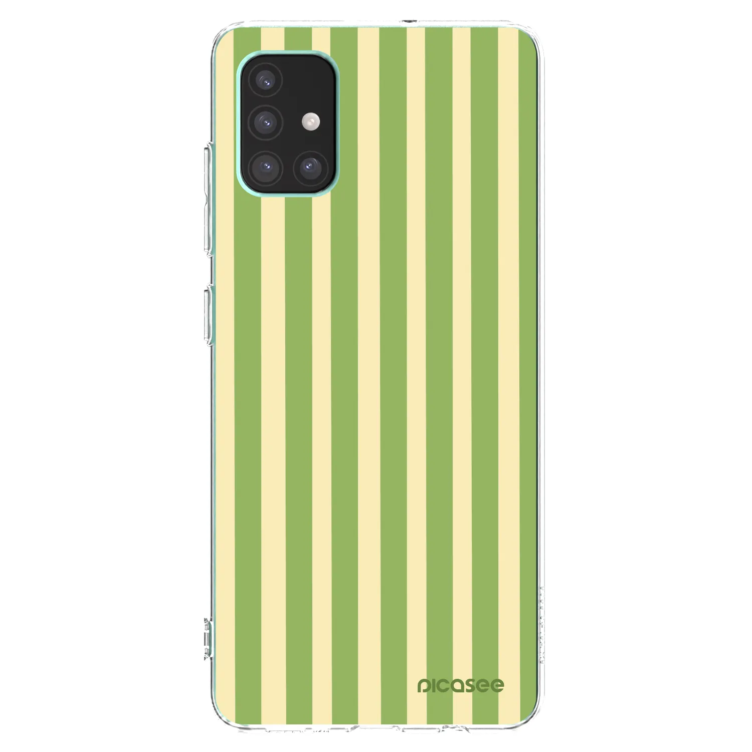 Picasee silikonový průhledný obal pro Samsung Galaxy M51 M515F - Lines Matcha