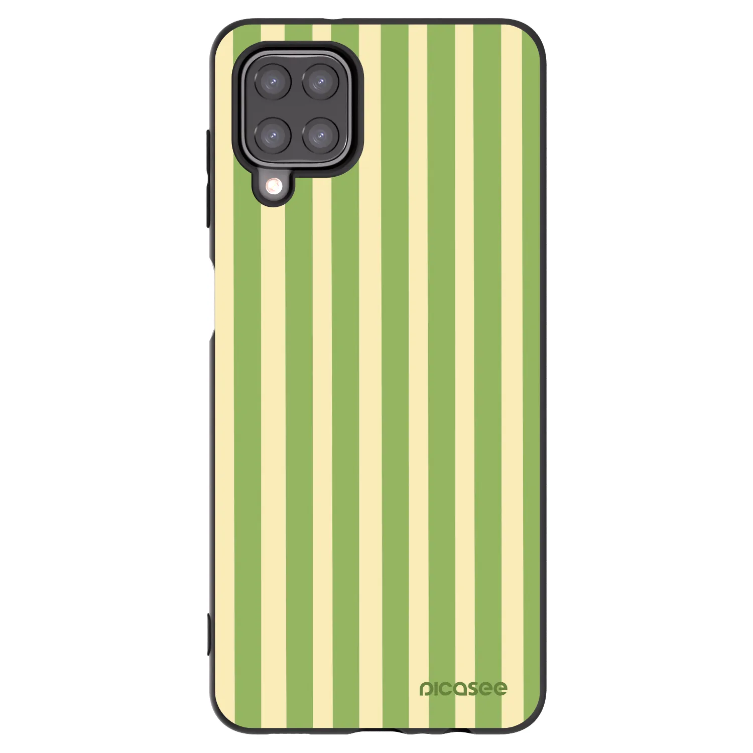 Picasee silikonový černý obal pro Samsung Galaxy A12 A125F - Lines Matcha