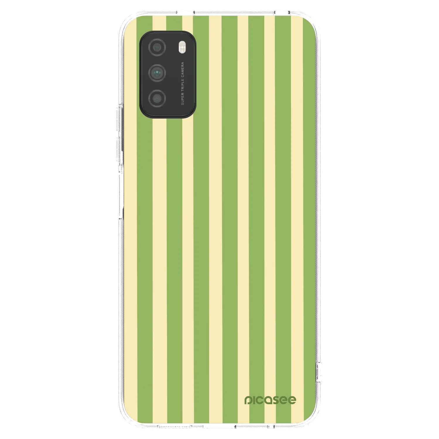Picasee silikonový průhledný obal pro Xiaomi Poco M3 - Lines Matcha