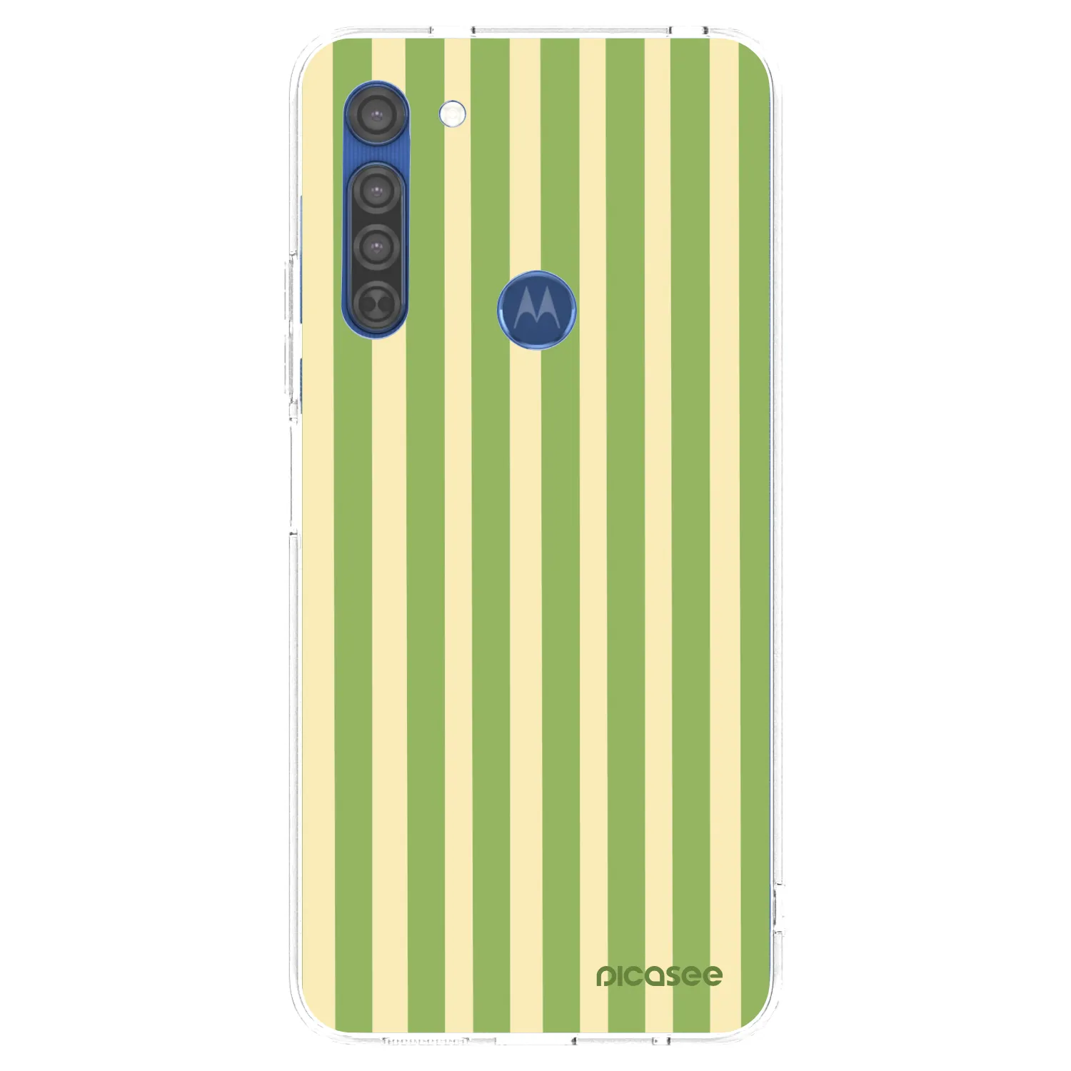 Picasee silikonový průhledný obal pro Motorola Moto G8 - Lines Matcha