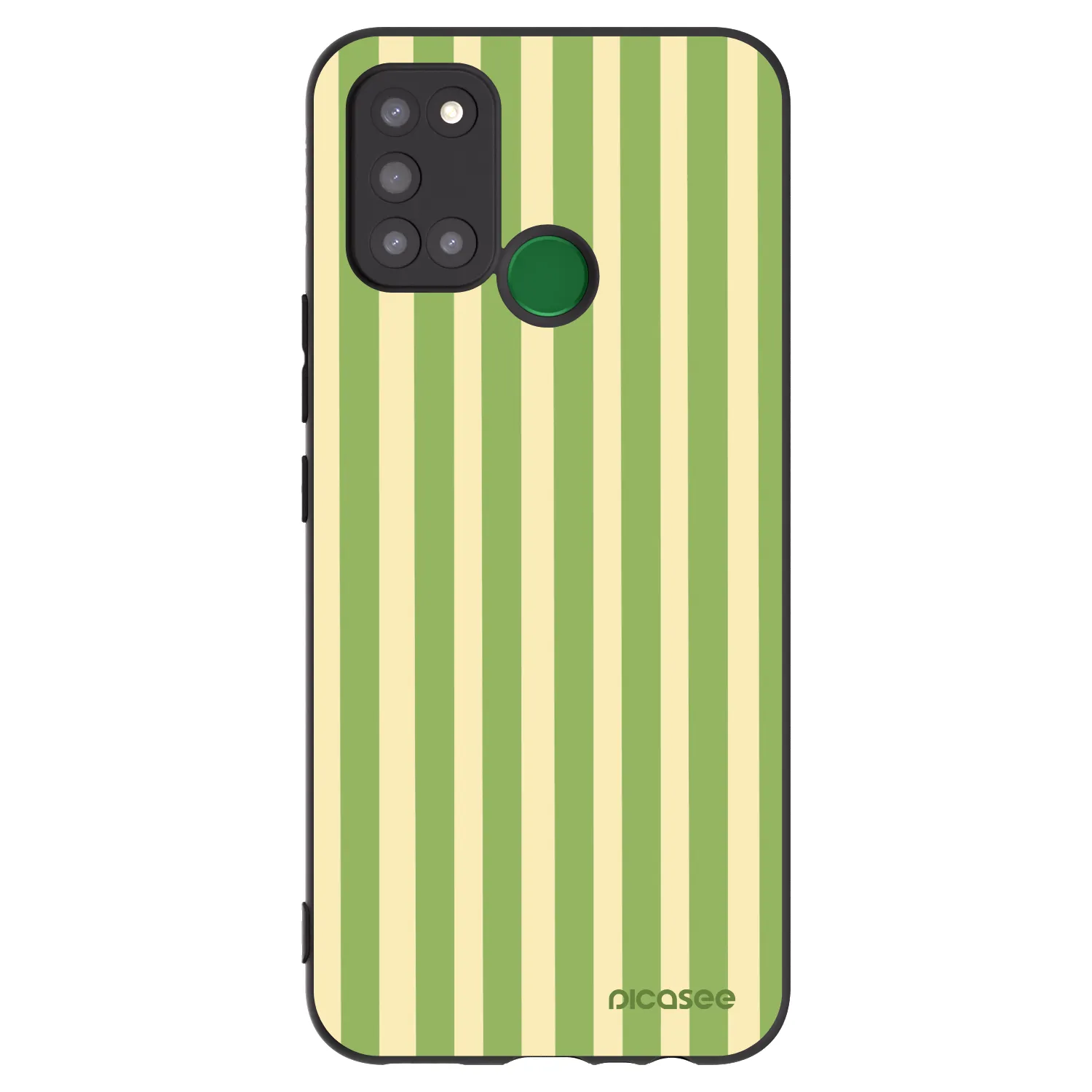 Picasee silikonový černý obal pro Realme 7i - Lines Matcha