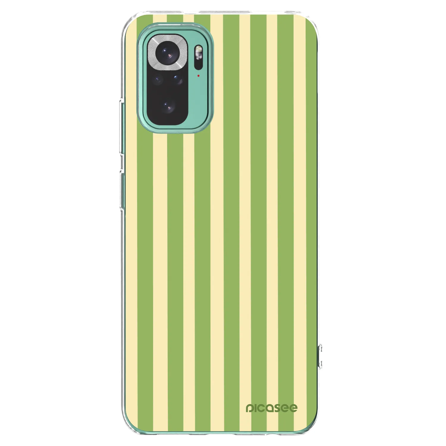 Picasee silikonový průhledný obal pro Xiaomi Redmi Note 10 Pro - Lines Matcha