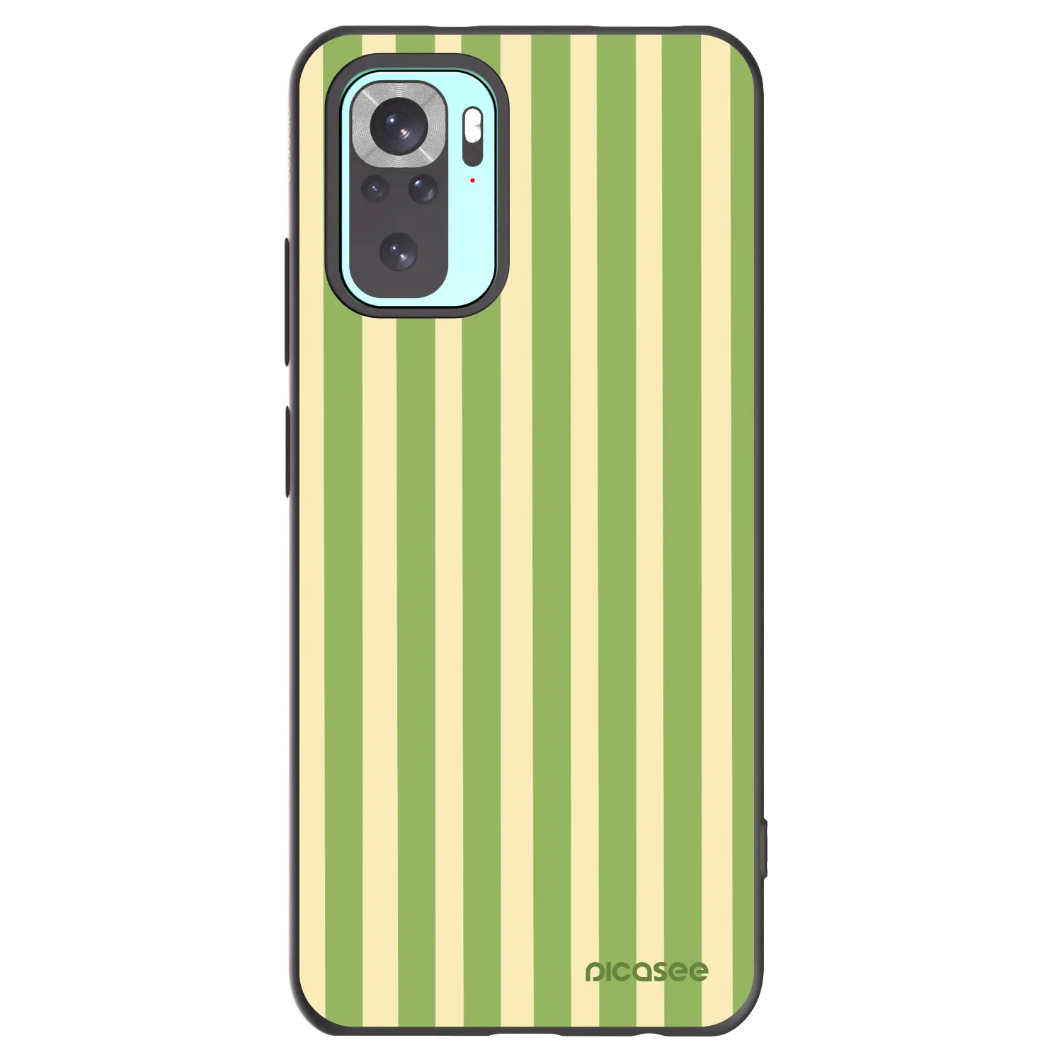 Picasee silikonový černý obal pro Xiaomi Redmi Note 10 Pro - Lines Matcha
