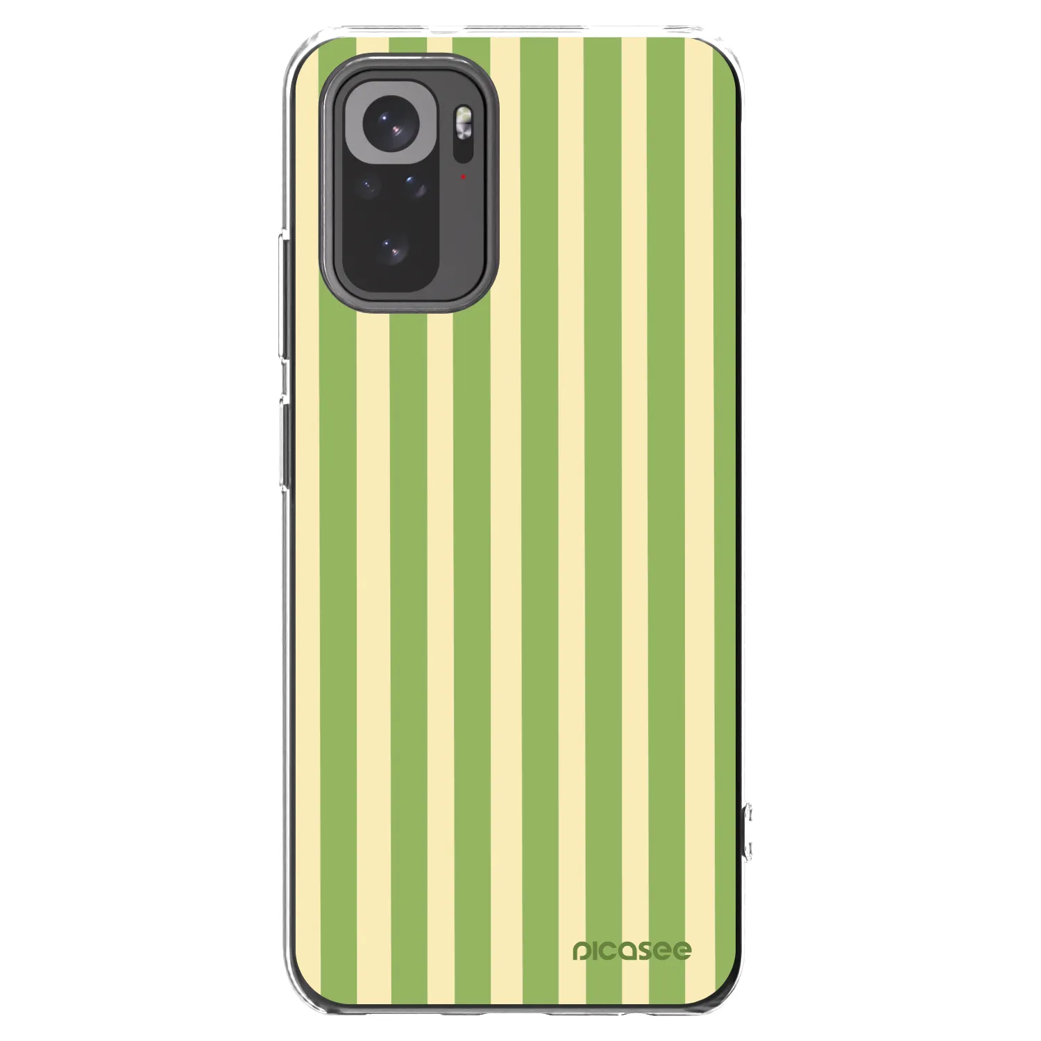 Picasee silikonový průhledný obal pro Xiaomi Redmi Note 10S - Lines Matcha