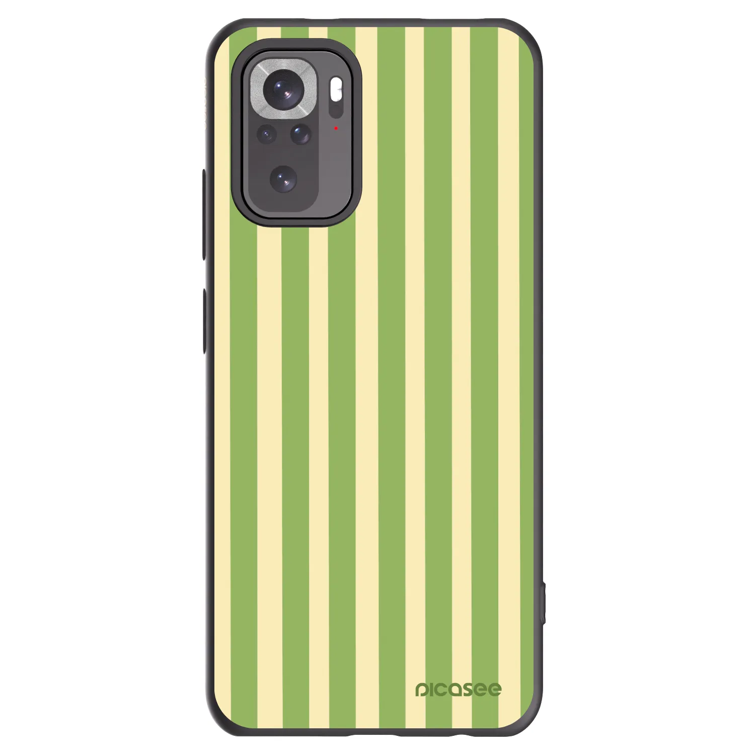 Picasee silikonový černý obal pro Xiaomi Redmi Note 10S - Lines Matcha