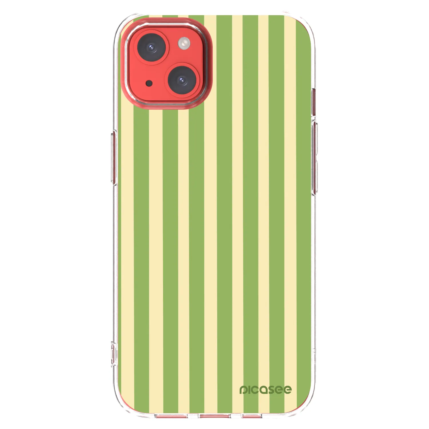 Picasee silikonový průhledný obal pro Apple iPhone 13 - Lines Matcha