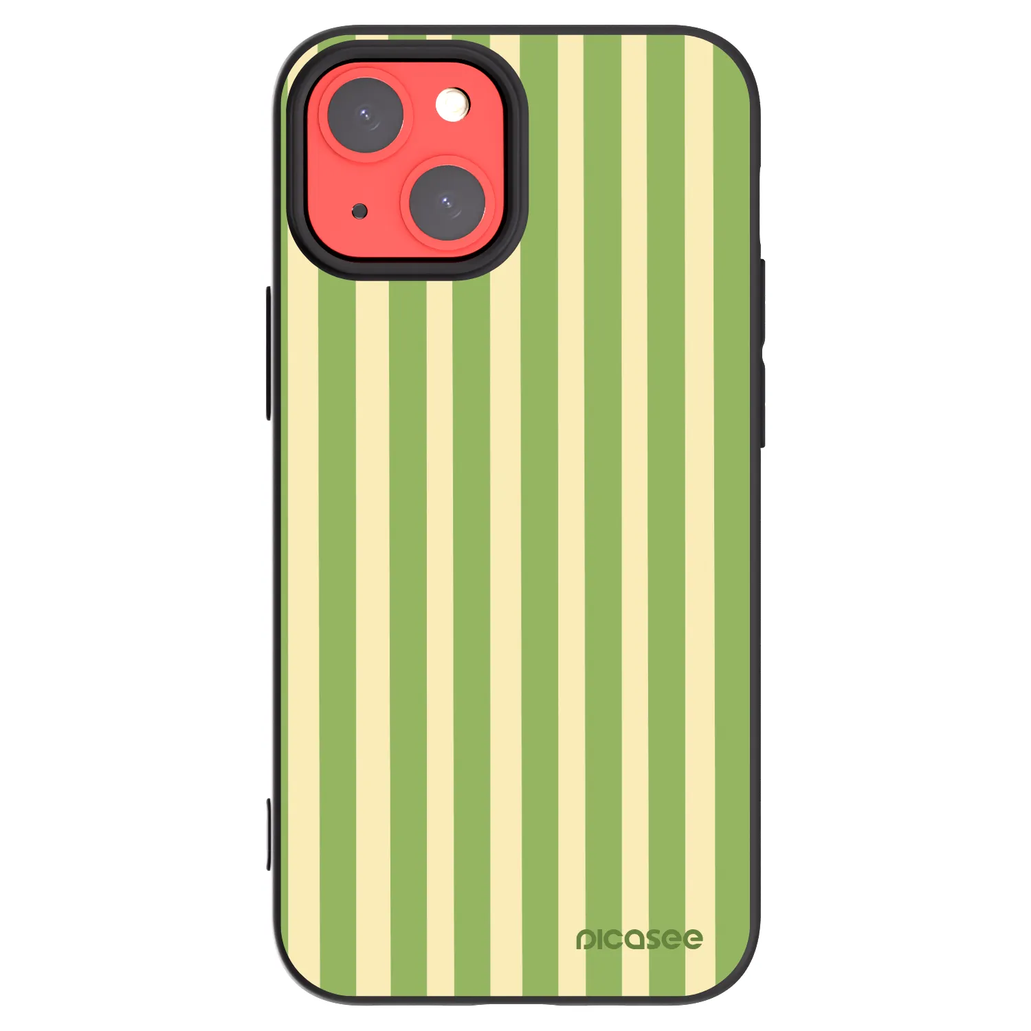 Picasee silikonový černý obal pro Apple iPhone 13 mini - Lines Matcha