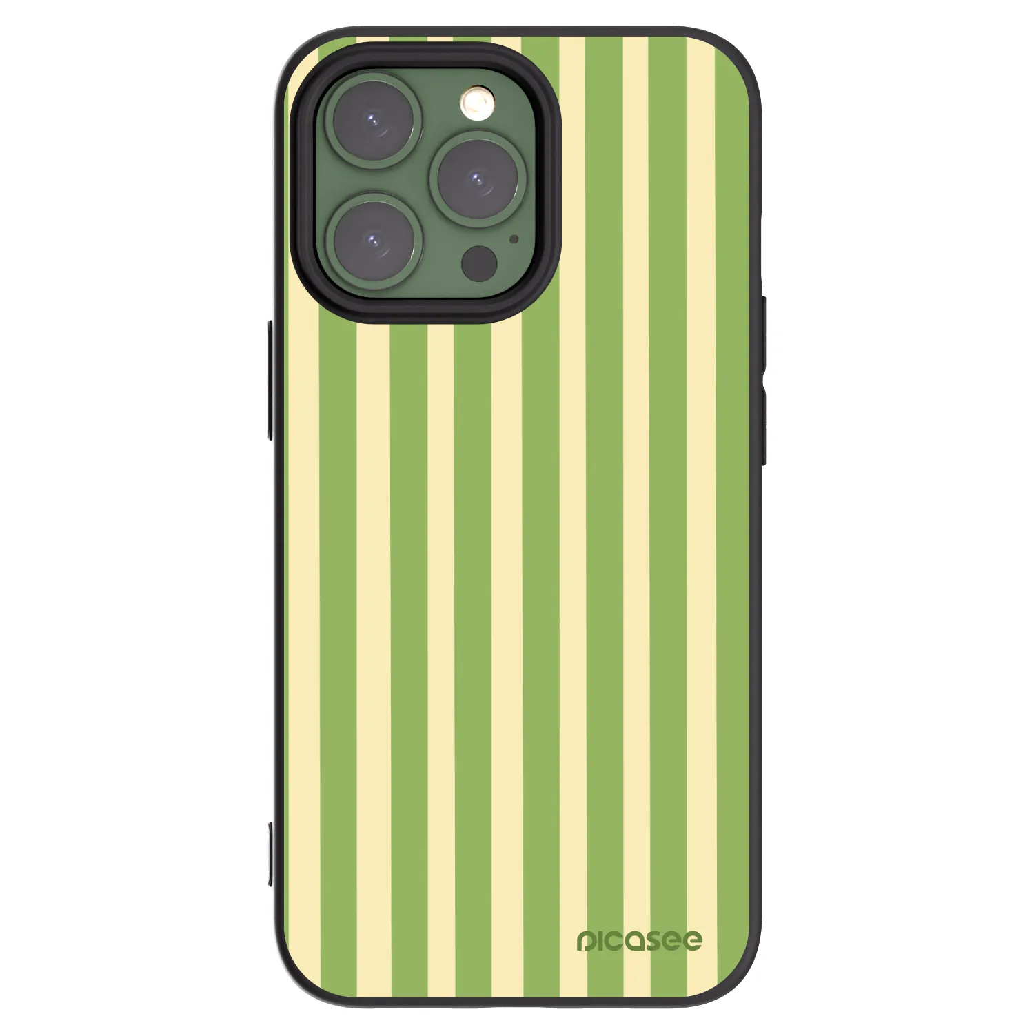Picasee silikonový černý obal pro Apple iPhone 13 Pro - Lines Matcha