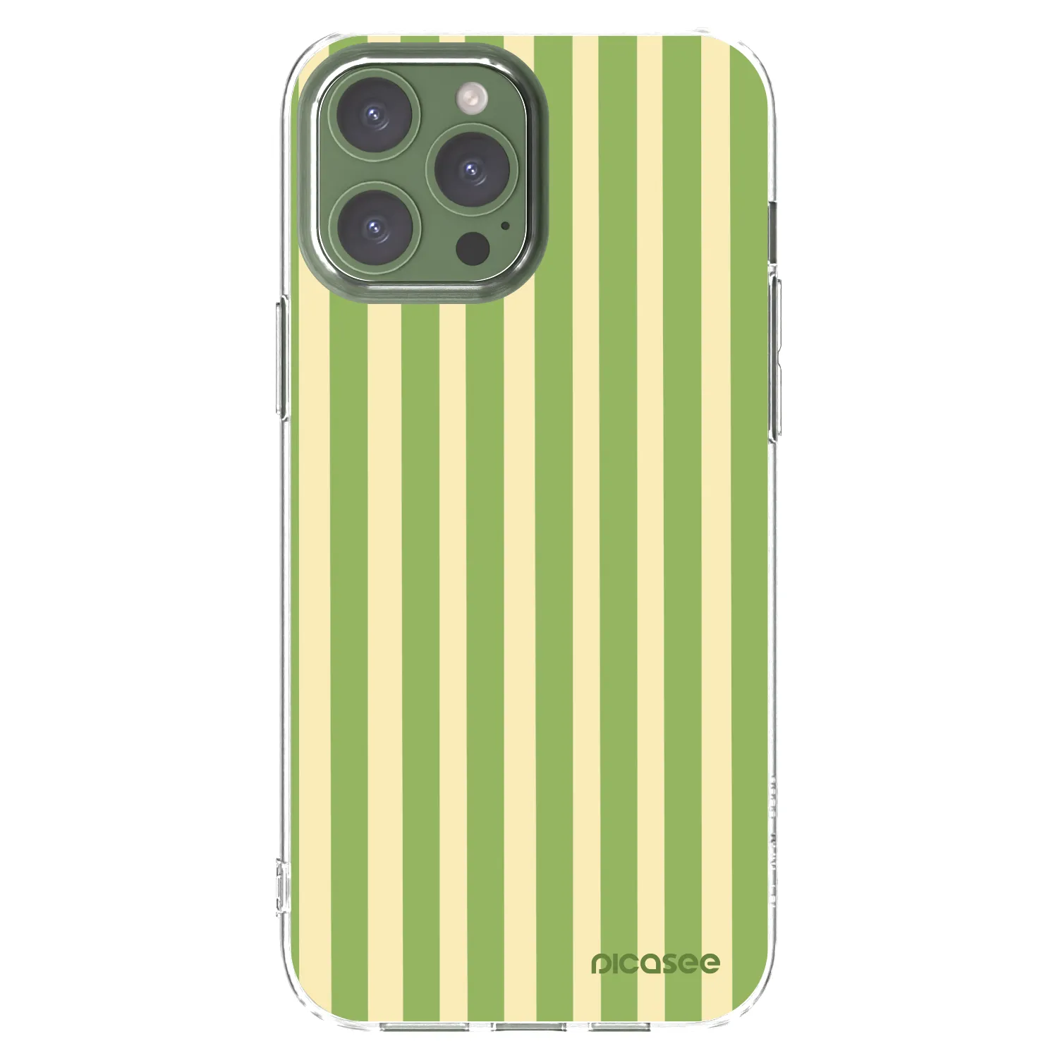 Picasee silikonový průhledný obal pro Apple iPhone 13 Pro Max - Lines Matcha