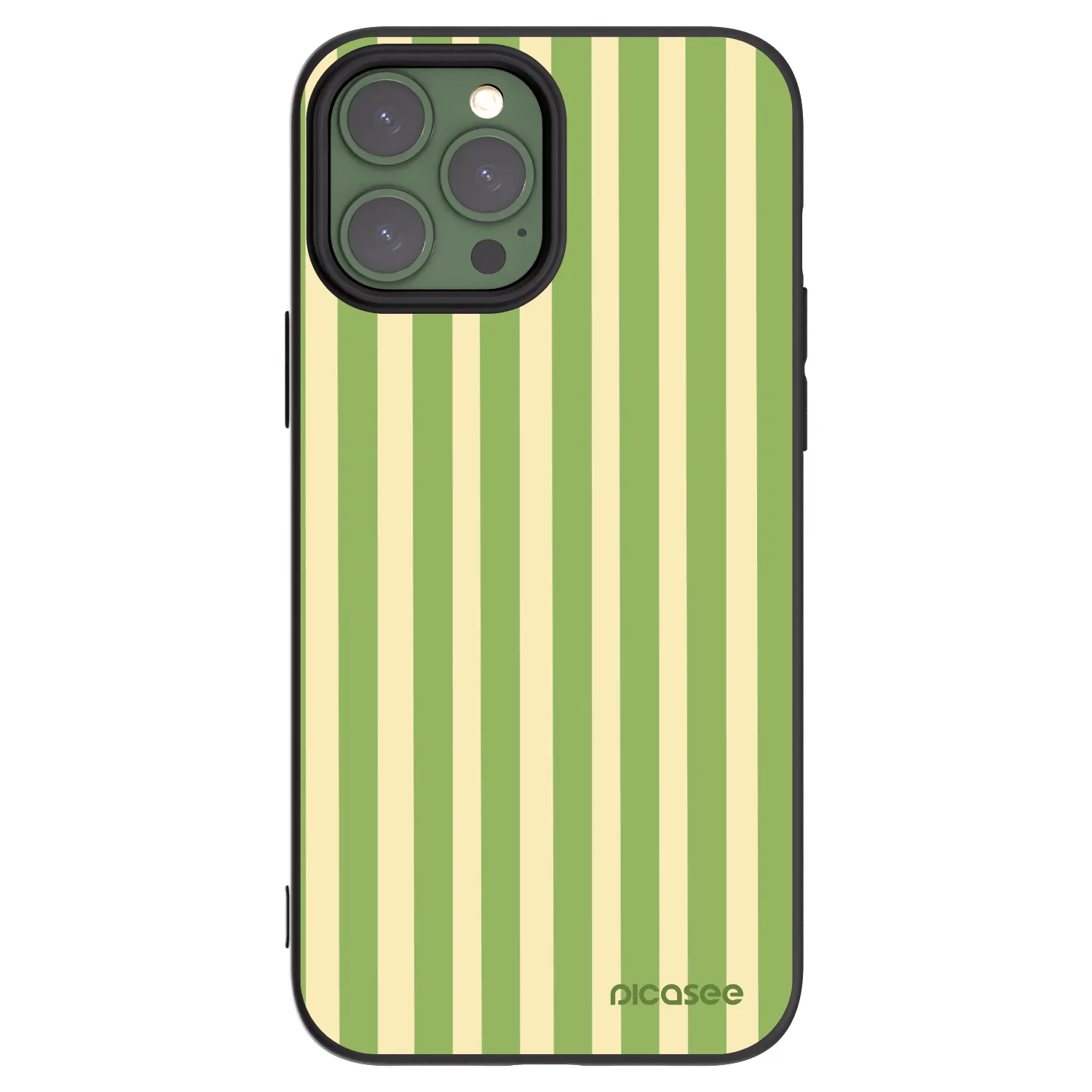 Picasee silikonový černý obal pro Apple iPhone 13 Pro Max - Lines Matcha