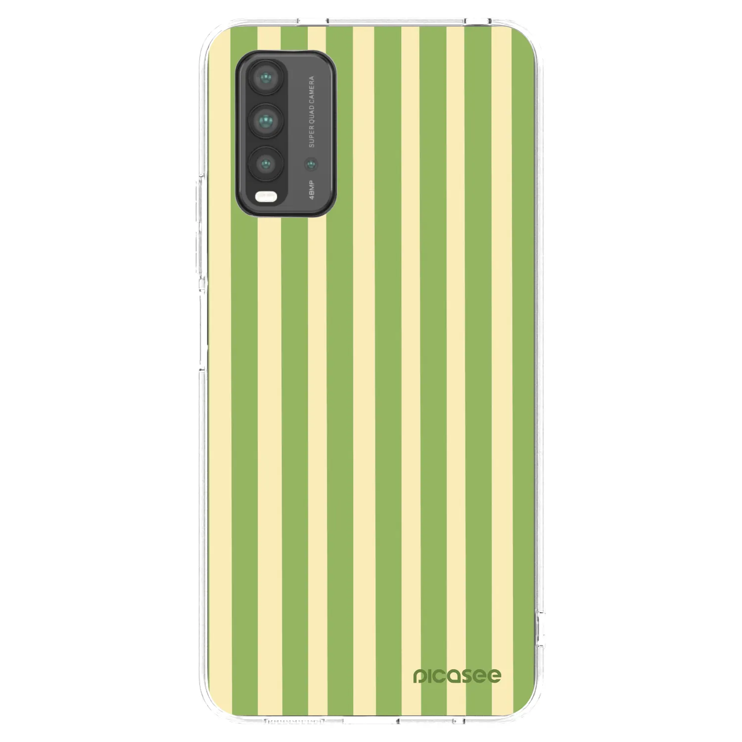 Picasee silikonový průhledný obal pro Xiaomi Redmi 9T - Lines Matcha