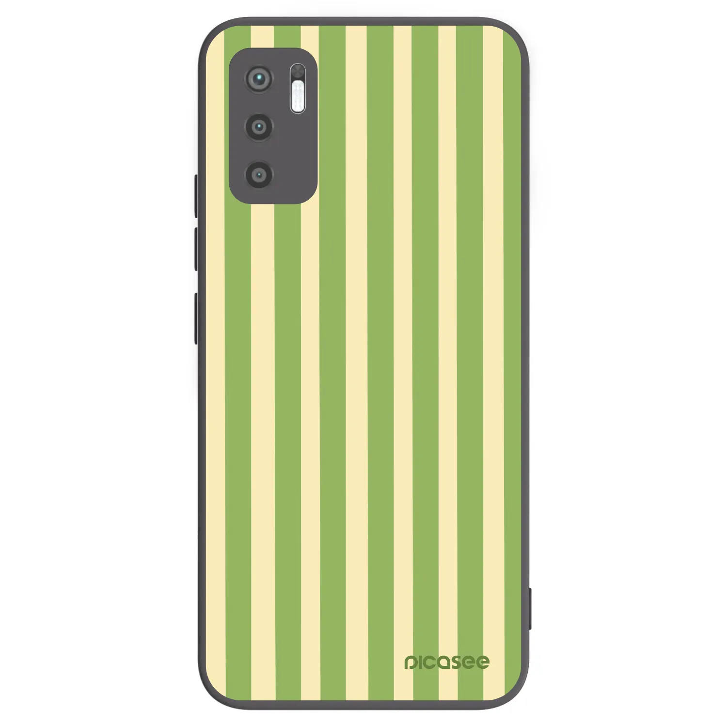 Picasee silikonový černý obal pro Xiaomi Redmi Note 10 5G - Lines Matcha