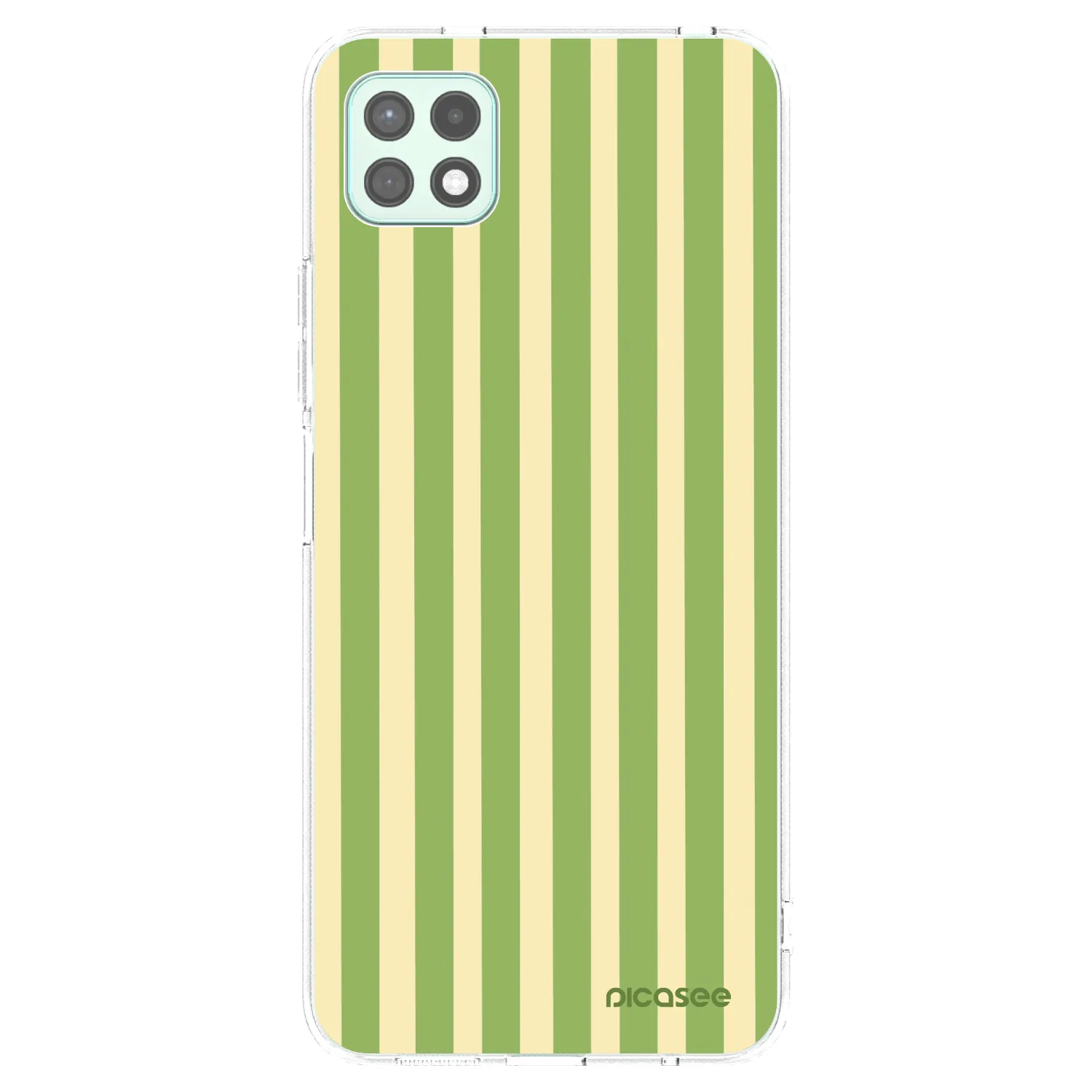 Picasee silikonový průhledný obal pro Samsung Galaxy A22 A226B 5G - Lines Matcha