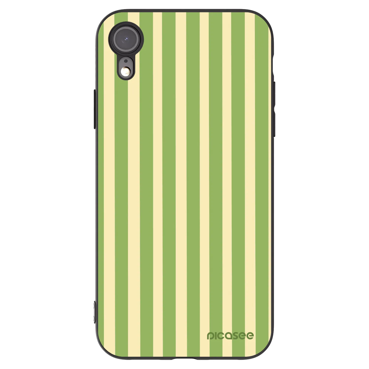 Picasee silikonový černý obal pro Apple iPhone XR - Lines Matcha